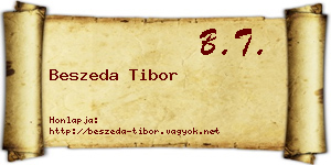 Beszeda Tibor névjegykártya